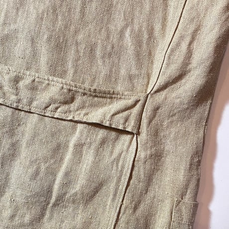 1940's French Unknown Herringbone Linen Jacket