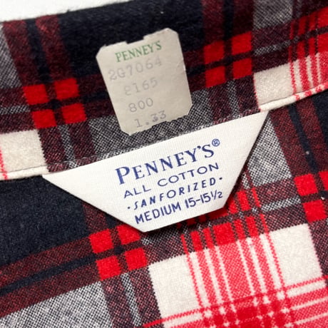 1950's PENNEY'S Flannel L/S Shirt Deadstock