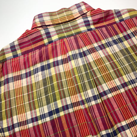 1970's the Narragansett Indian Madras Pullover S/S Shirt