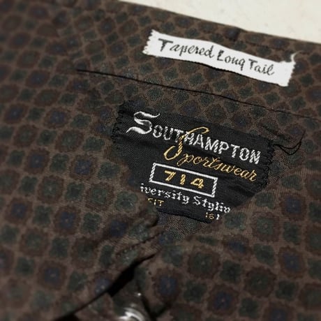 1960's SOUTHAMPTON Sportswear 714 Tab Collar L/S Shirt Deadstock