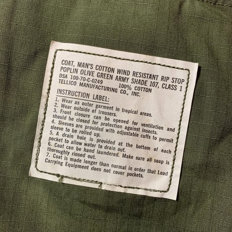 1970's US.ARMY Jungle Fatigue 4th Jacket