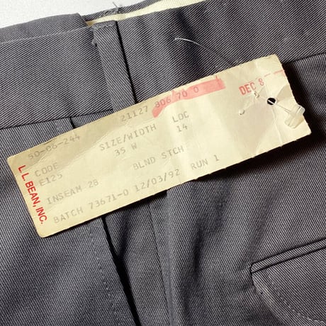 1990's L.L.Bean Chino Trousers Deadstock