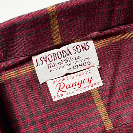 1960's J.SVOBODA SONS L/S Shirt Deadstock