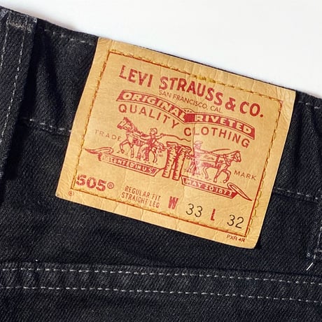 1990's Levi's 505 Black Denim Pants Deadstock