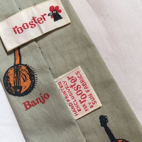 1960's Rooster Cotton Necktie