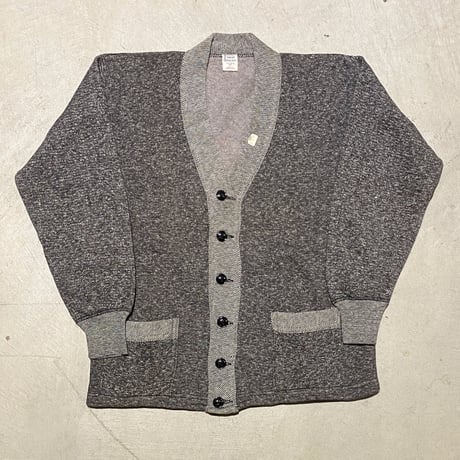 1950's FINEST QUALITY Solt&Pepper Sweat Cardigan Deadstock