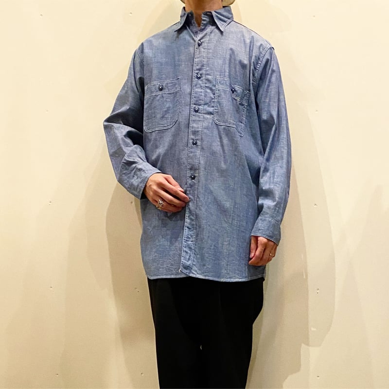 1940's US.NAVY Chambray L/S Shirt | Unwave