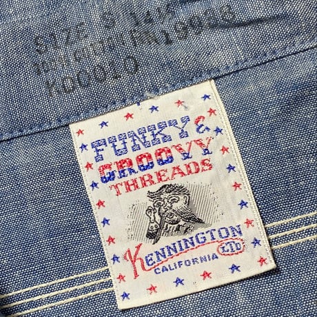 1960's KENNINGTON Chambray L/S Shirt Deadstock