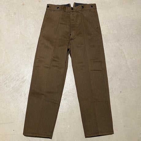 1940's〜 SAVO Brown Pique Trousers Deadstock