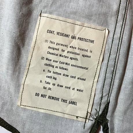 1960's US.ARMY Gas Protective Coat Deadstock