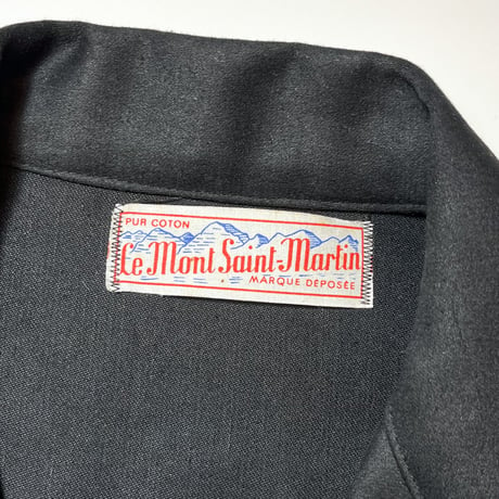 1950's Le Mont Saint-Martin Black Moleskin Jacket Deadstock