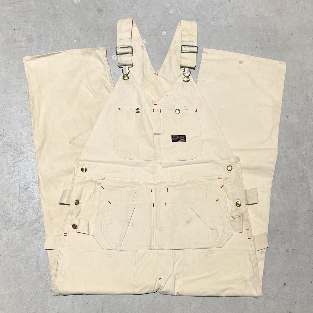 60s burlington オーバーオール　USA製 50's 60's Burlington バーリントン デニムオーバーオール 黒