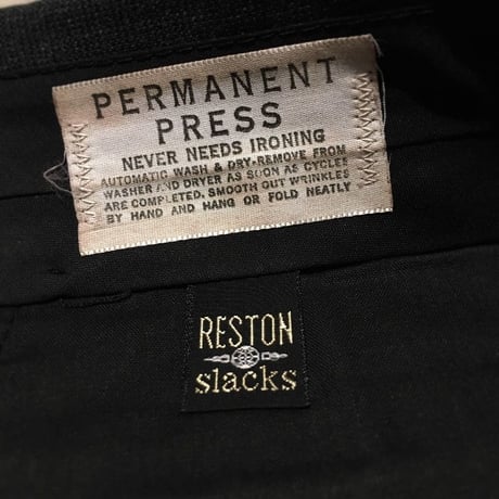 1960's RESTON Tapered Slacks Deadstock