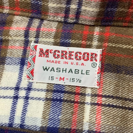 1960's McGREGOR Flannel L/S Shirt Deadstock