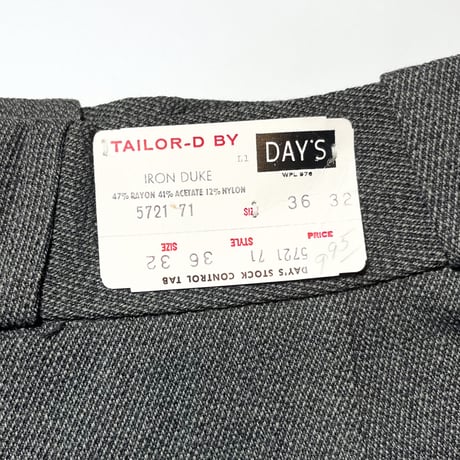 1950〜60's DAY'S Whipcord Trousers Deadstock