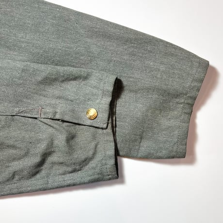 1940's〜 CARTER'S Green Covert Shop Coat Deadstock