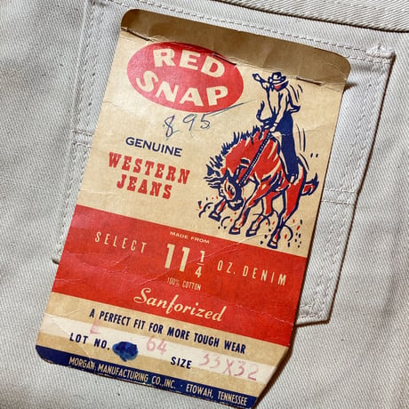 1960's RED SNAP Tapered Pants Deadstock