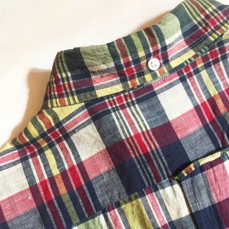 1960's h.i.s Indian Madras S/S Shirt