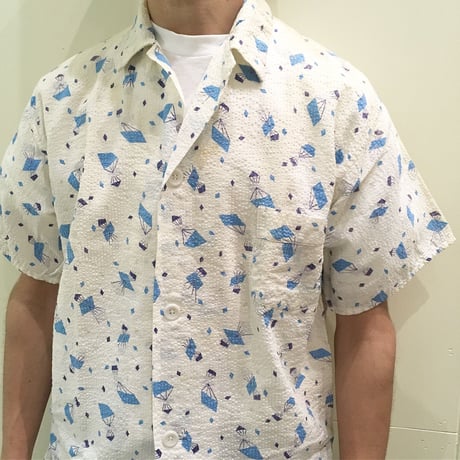 1950's Unknown Seersucker S/S Pajama Shirt