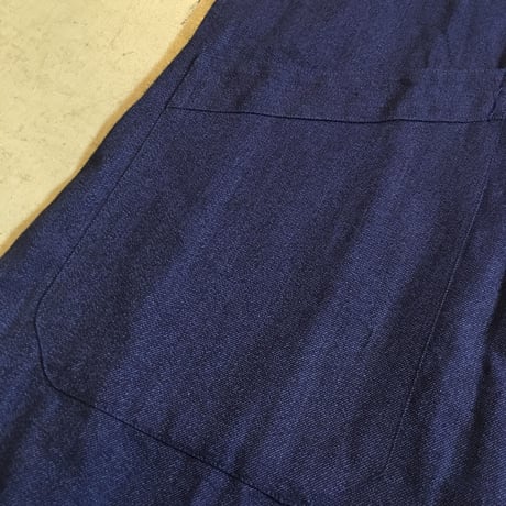 1950's〜 French Unknown Blue Chambray Atelier Coat Deadstock