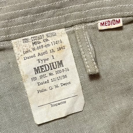 1940's US.ARMY Oxford Pajama L/S Shirt Deadstock