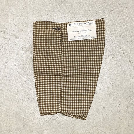1910〜20's Wenger Clothing Co. Salesman Sample Deadstock