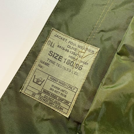 1980's RAF Foul Weather Nylon Jacket Deadstock