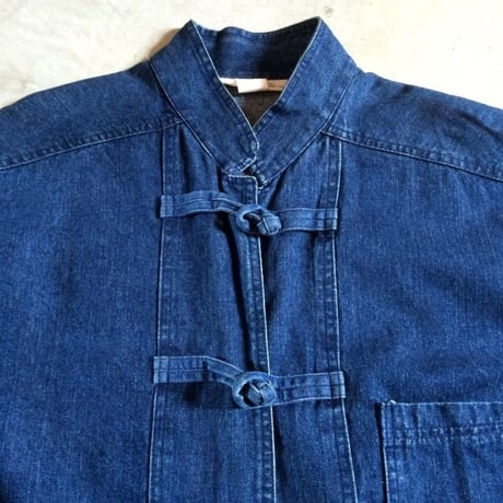1990's east bay mercantile co. Indigo Denim China Jacket