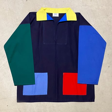 1970〜80's NEWLYN Crazy Pattern Fisherman Smock