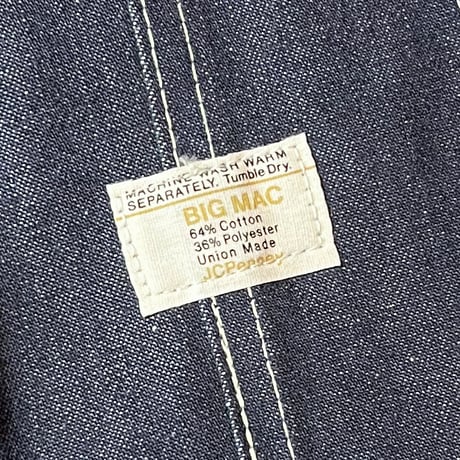 1970's BIG MAC Denim Overall Deadstock