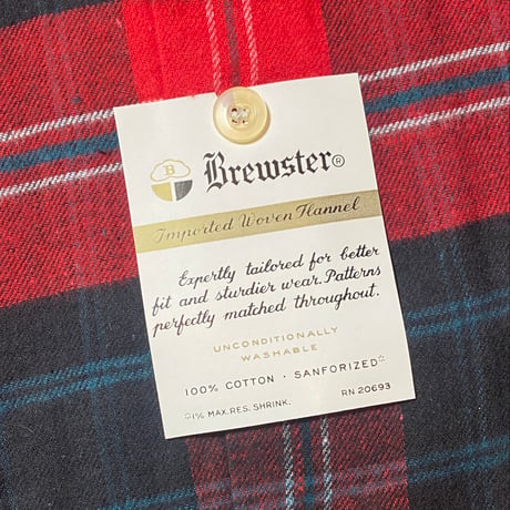 1960's Brewster Flannel L/S Shirt Deadstock
