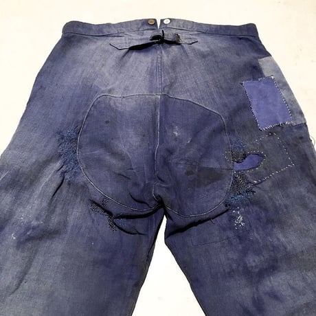 1930〜40's French TSF Moleskin Patchwork Trousers