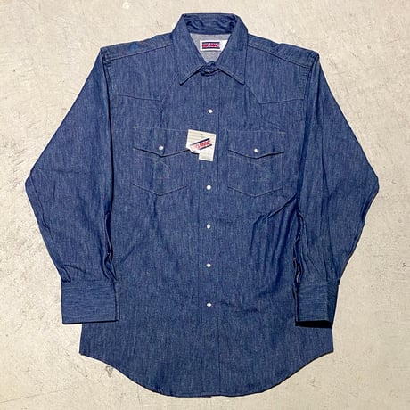 1980's BIG MAC Denim Western L/S Shirt Deadstock