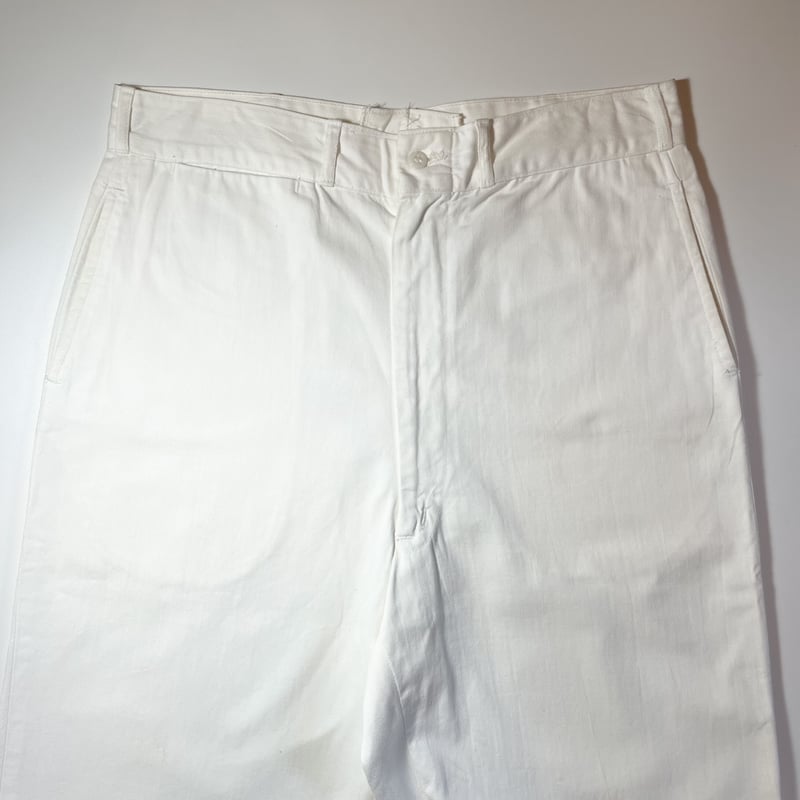 60s ビンテージ US NAVY USN 白 ストレート パンツ チノパン 60s ビンテージ US NAVY USN 白 ストレート パンツ チノパン