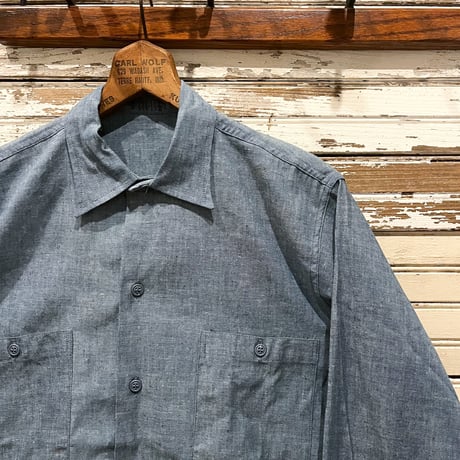 1960's US.NAVY Chambray L/S Shirt Deadstock