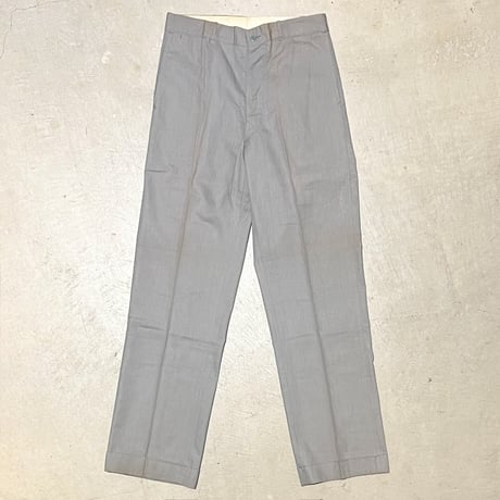 1940〜50's Unknown Gray Matt Cotton Trousers Deadstock