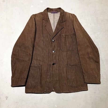1950's British BOLENIUM Brown Denim Work Jacket