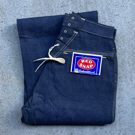 1950's RED SNAP Denim Trousers Deadstock