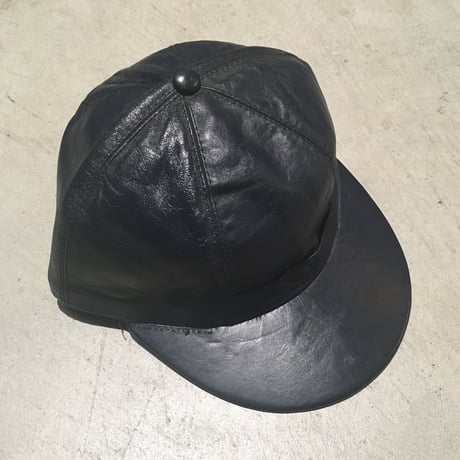 1960's Unknown Leather Cap Deadstock