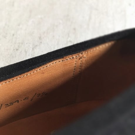 1980's JOHN SPENCER Black Nubuck Loafers