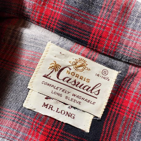 1960's NORRIS Casuals Rayon L/S Shirt Deadstock