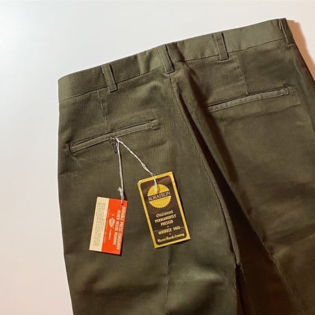 1960's KORATRON Corduroy Tapered Pants Deadstock