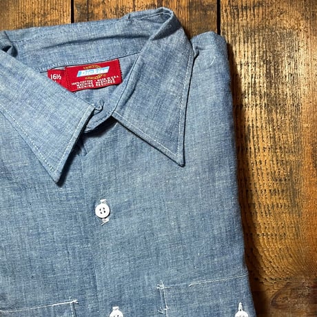 1970's Dickies Chambray L/S Shirt Deadstock