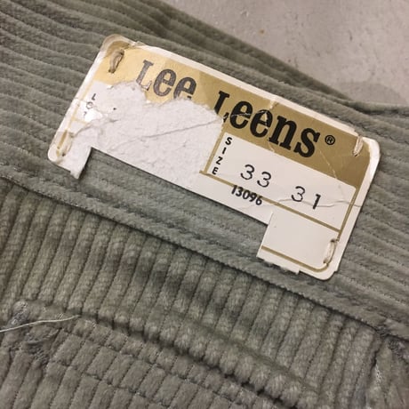 1960's Lee Leens Corduroy Tapered Pants Deadstock