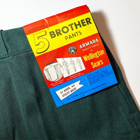 1960's 5 BROTHER Whipcord Trousers Deadstock