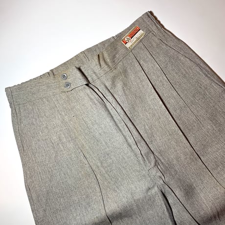 1950's GOLD STAR Gray Covert Easy Pants Deadstock