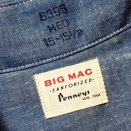 1960's BIG MAC Chambray L/S Shirt Deadstock