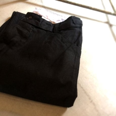 1990's Unknown Black China Trousers Deadstock