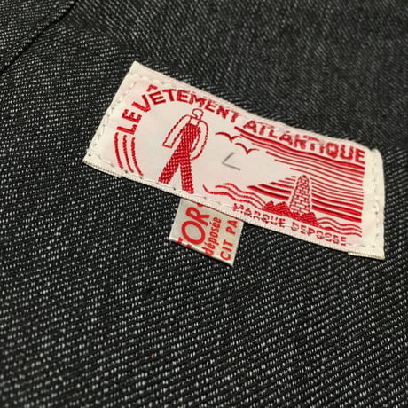 1950's LE VETEMENT ATLANTIQUE Black Chambray Atelier Coat Deadstock