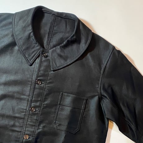 1940's〜 Vetement Combet Black Moleskin Jacket Deadstock